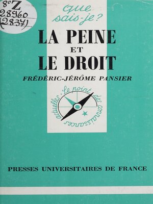 cover image of La peine et le droit